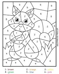 Squirrels can jump 20ft !! Squirrel Color By Number Math Coloring Page Sparkling Minds