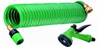 Green Self Coiling Hose