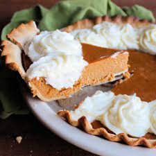 pumpkin pie made with sweetened