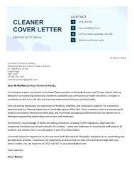 cleaner cover letter free exle tips