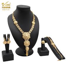 indian dubai jewelry set woman gold