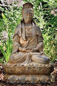 Serene Seated Kuan Yin Garden Statue