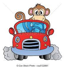 Automobile, scimmia. Automobile, vettore, -, illustration., scimmia. |  CanStock