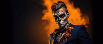 dia de los muertos man makeup