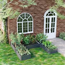 Outsunny Steel Raised Garden Bed Set