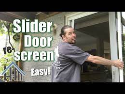 how to re screen slider patio door
