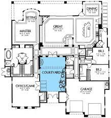 Mediterranean House Plans Courtyard