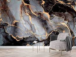 Abstract Mural 3d Wall Paper Gray And