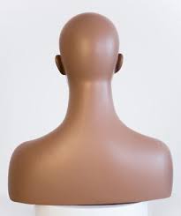 17 in h african american mannequin head