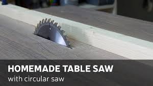 homemade table saw with circular saw