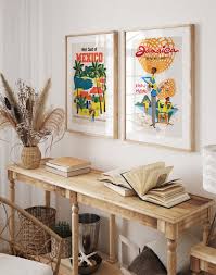 Retro Travel Posters Gallery Wall Art
