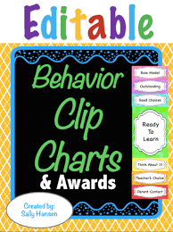 Behavior Clip Chart Editable For Classroom Management