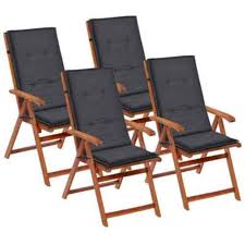 4x Garden Patio Chair Seat Pad Chair