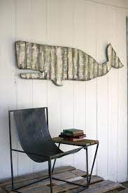 Reclaimed Wooden Whale Wall Hanging