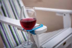Wine Glass Holder For An Outdoor Chair