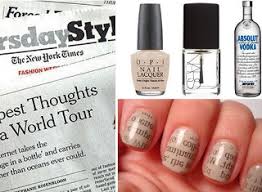 newspaper nail art beauty beauty