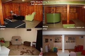 Painted Paneling In Basement But Could