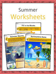 Summer Facts Worksheets Information Key Characteristics