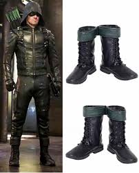 Oliver Queen Green Arrow Season 5 Cosplay Boots