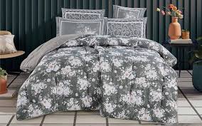 Sali Comforter Set 4 Pcs Single Grey