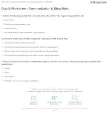 What was your childhood nickname? Quiz Worksheet Communication Disabilities Study Com