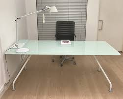Large Glass Desk Glass Meeting Table