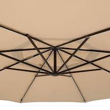 Solar Led Offset Outdoor Patio Umbrella