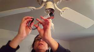 How to install a new pull chain on a ceiling fan light - YouTube