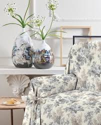 Blue Cottage Chic Sofa Cover Loveseat
