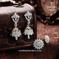 diamond jhumka and earrings from