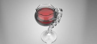 3d Model Wine Glass Vr Ar Low Poly