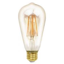 Filament Style Led Bulb Candelabra St19 6 5 Watts 450 Lumen 2200k Amber Dimmable