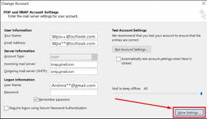 outlook smtp settings to send emails
