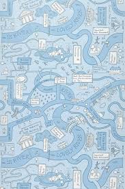 wallpaper city map light blue