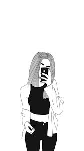 How to draw a girl. Cute Black And White Girl Wallpaper Drawing