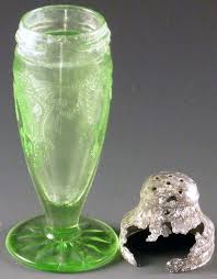 depression glass salt and pepper shakers