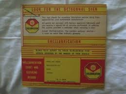 Details About Shellubrication Motor Oil Petrol Lubrication Chart Excellent Condition C1930s