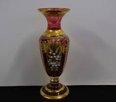 Vintage Red Venetian Glass Vase With