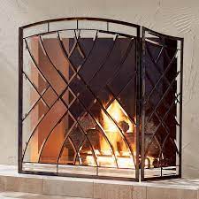 Victoria Beveled Glass Fireplace Screen