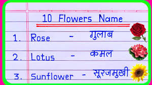 flowers name flower name