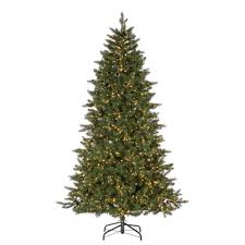 Sterling 7 5 Ft Natural Cut Lakeland Fir Artificial Christmas Tree With 2000 Warm White Led Micro Lights