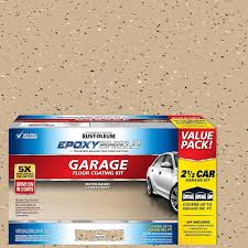 tan high gloss 2 5 car garage floor kit