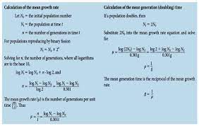Calculation Of The Mean Growth Rate