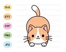 Cute Cat Layered Svg Cut File Kawaii