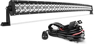 Amazon Com Led Light Bar Auto 4d 42 Inch Curved Led Work Light 350w With 8ft Wiring Harness 35000lm Offroad Driving Fog Lamp Marine Boating Light Ip68 Waterproof Spot Flood Combo Beam