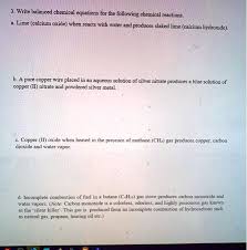 Chemical Reactions Lime Calcium Oxide