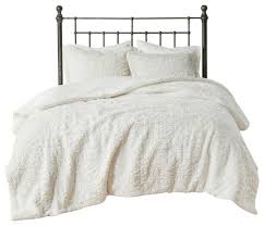 Madison Park Bismarck Ivory Full Queen Ultra Plush Comforter Mini Set