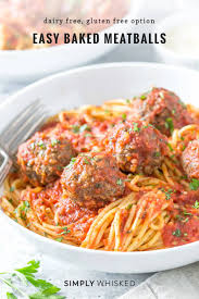 easy baked meatball recipe dairy free