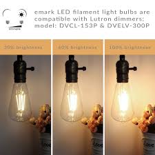 Emark 40 Watt Equivalent St64 Led Dimmable Light Bulb Warm White 2700k E26 Meduim Standard Base Reviews Wayfair