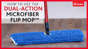 dual action microfiber flip mop